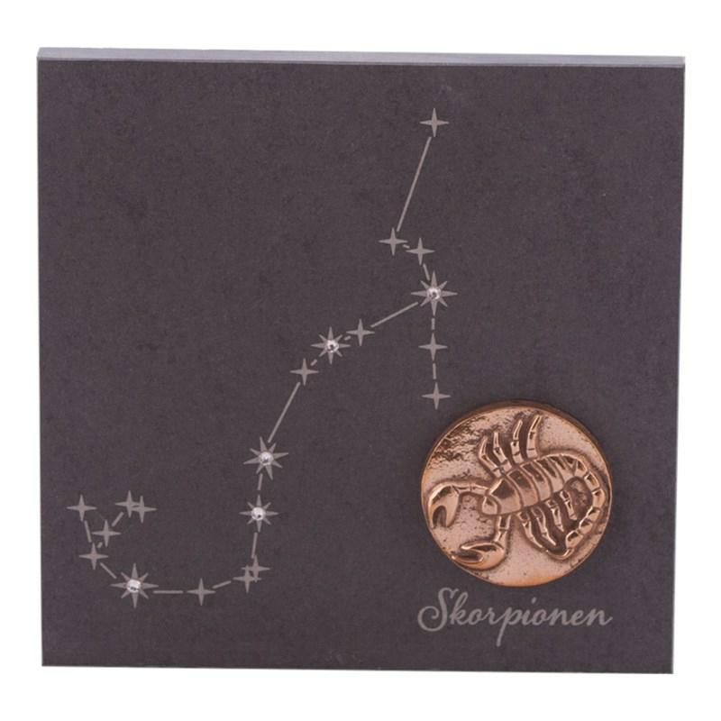 Stjernetegn 145 X 145 Cm Billede 399- Kr Skifer Bronze Swarovski Krystaller Alletiders Gaveide - Stjernetegn Skorpion 2410-2211