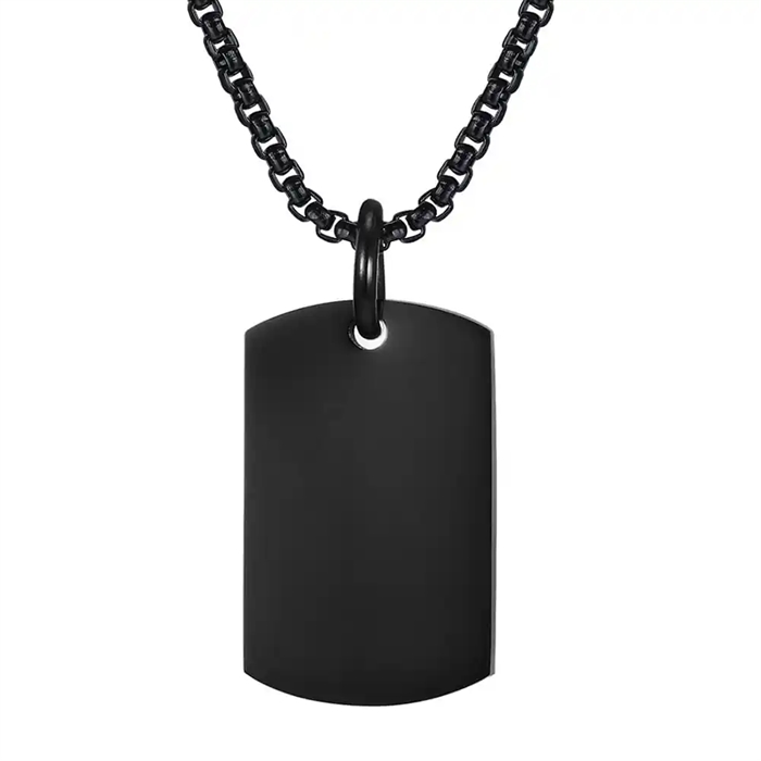 Dog Tags I Sortcoatet ædelstål
