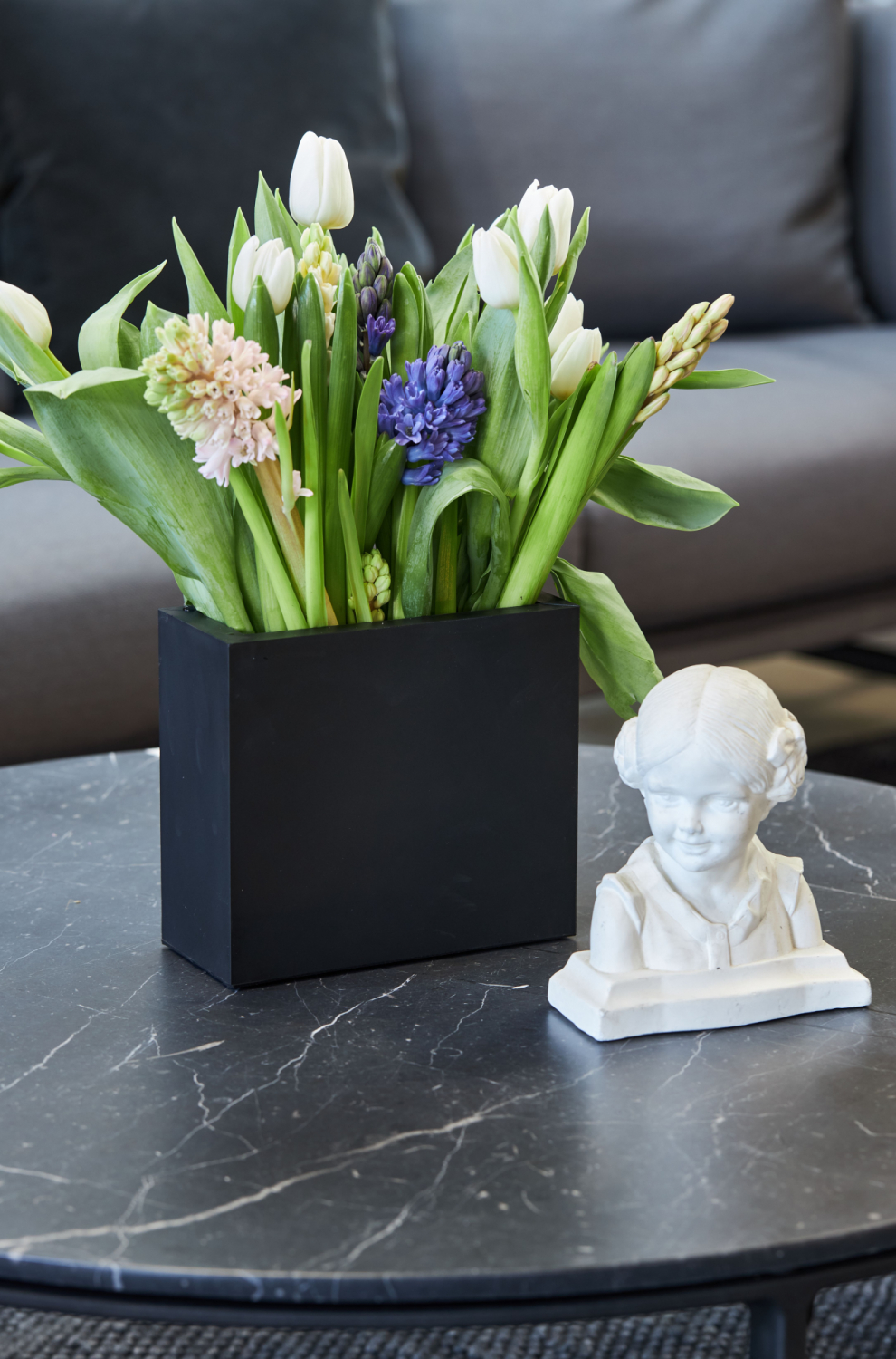 Sej Design Tulipanvase Rektangulær Sort Vase I Gummi 299- Kr Hurtig Levering