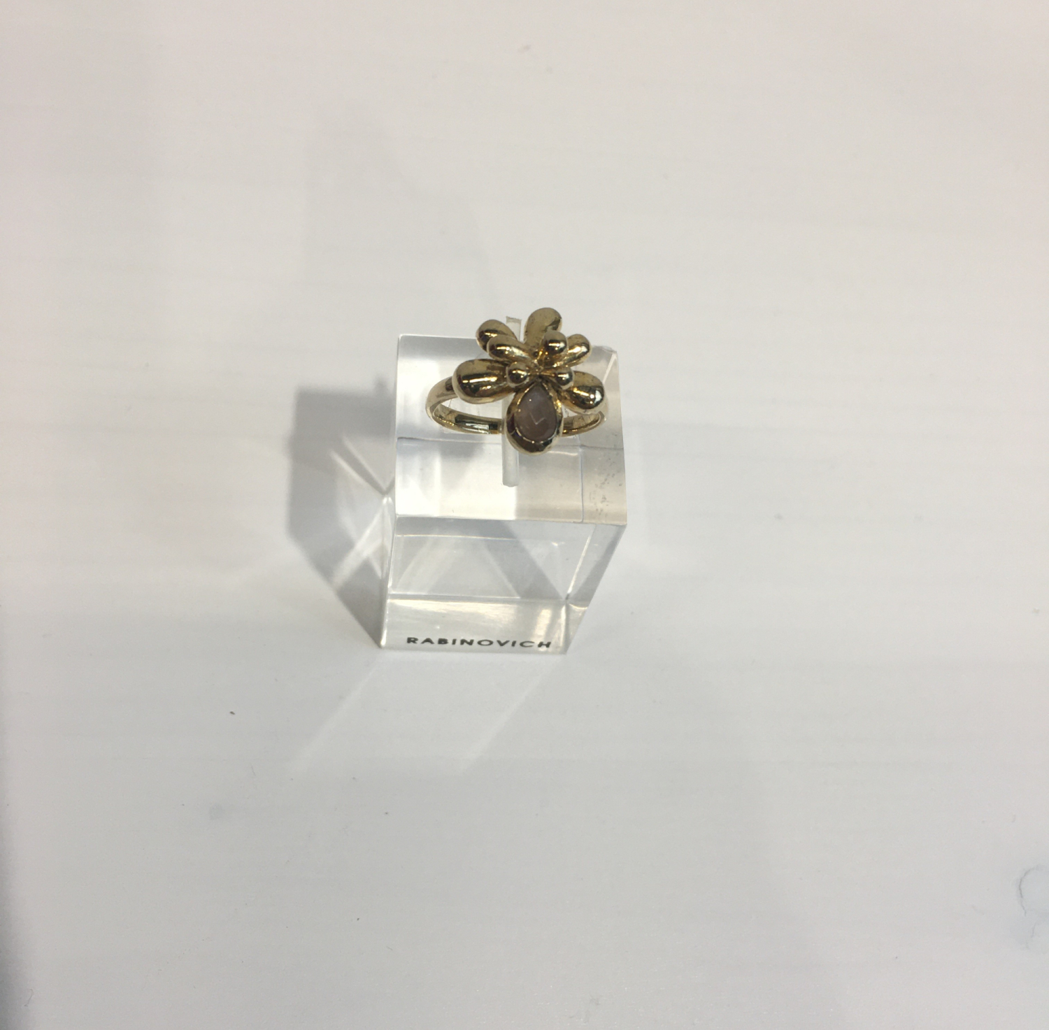 Tilbud Forgyldt Ring Med Sten Str 54 Rabinovich 250 Kr Spar 72