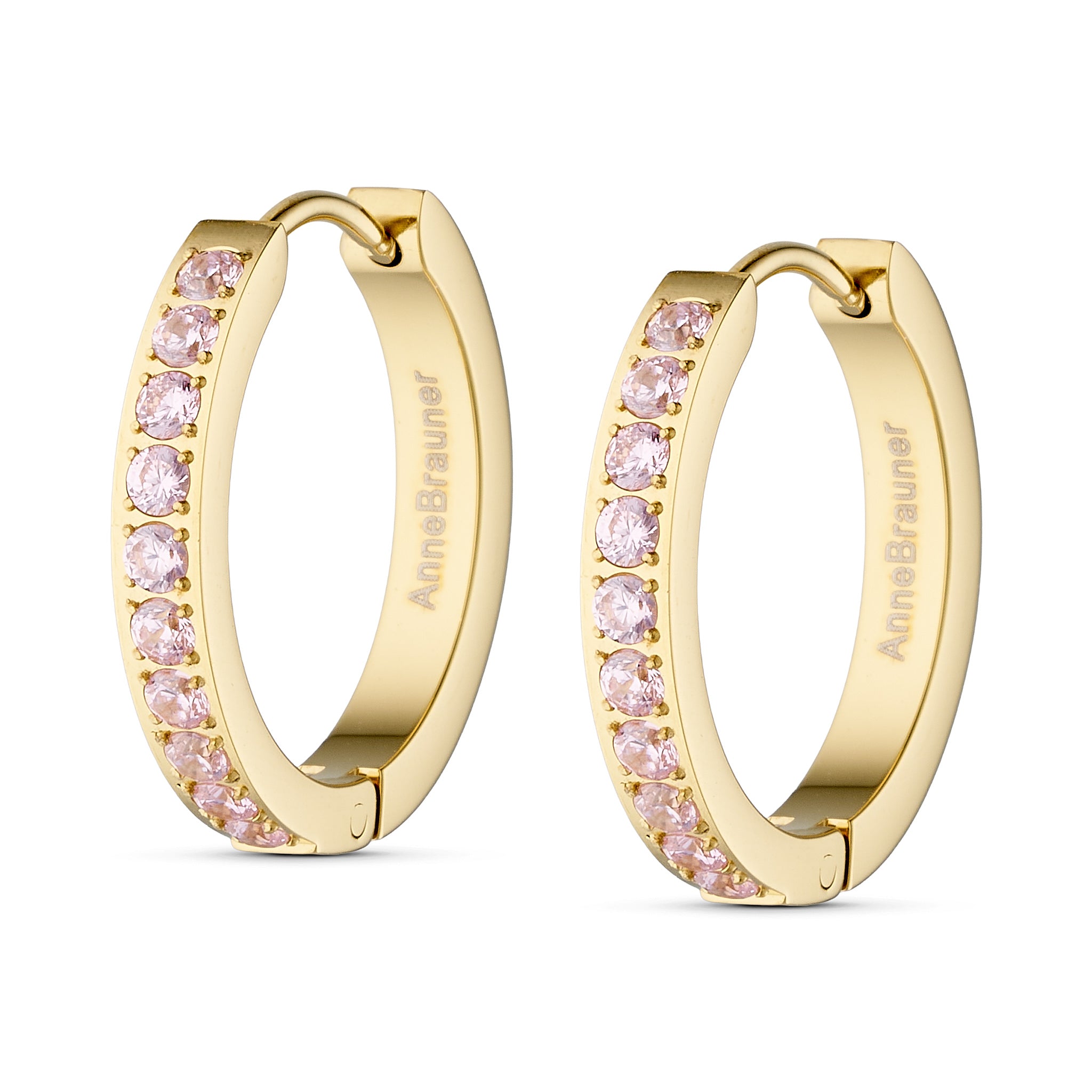 Annebrauner Creole Line Pink 20 Mm 18k Guldbelagt