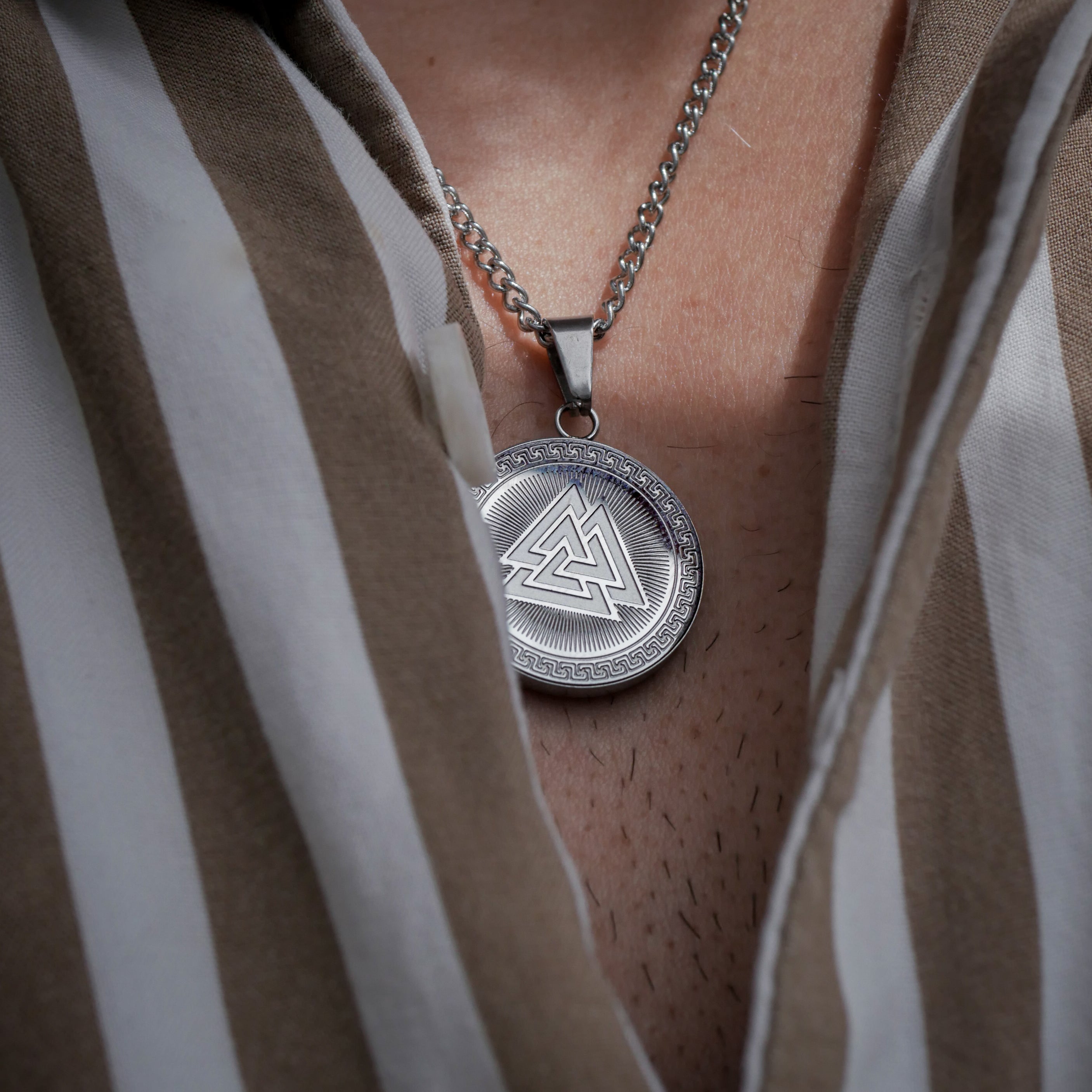 Valknut Signature Halskæde Sølv - 50 Cm - Herre - Northern Legacy