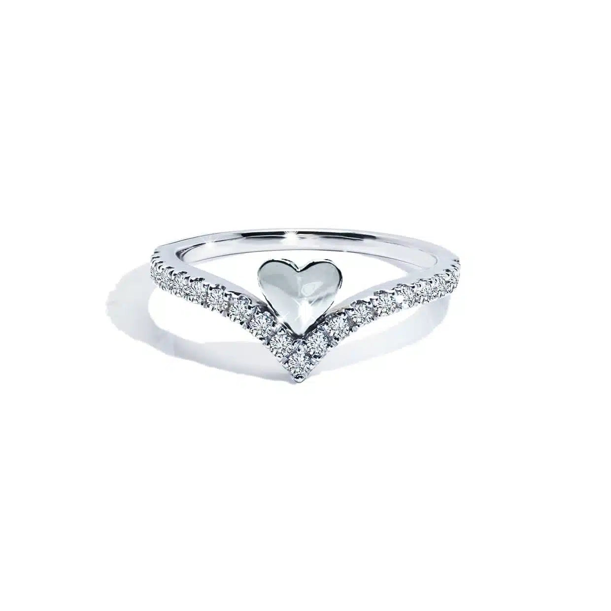 Loving V Heart Ring - 48