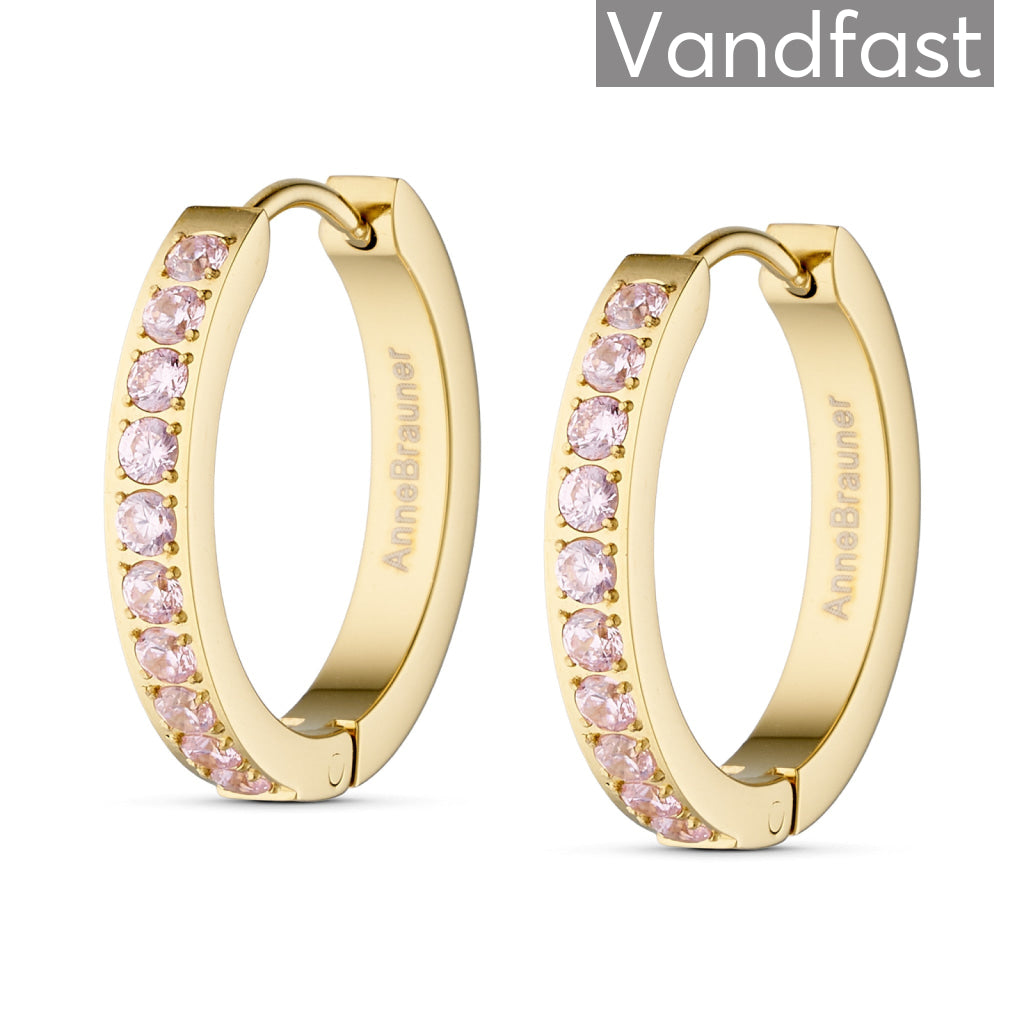 Annebrauner Creole Line Pink 20 Mm 18k Guldbelagt