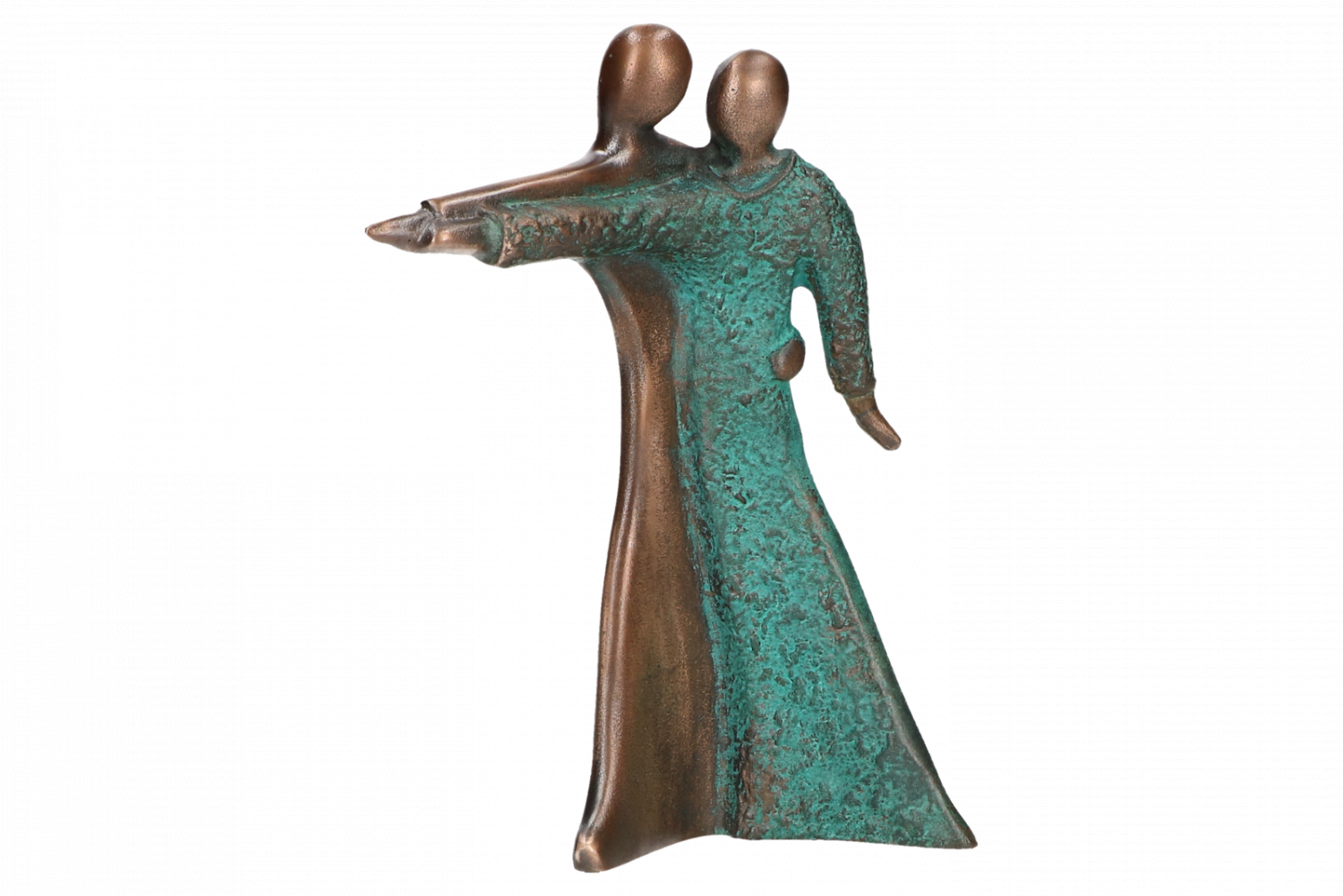 Dansende Par ægte Bronze Skulptur Figur Højde 14 Cm Flot Gave Hurtig Levering