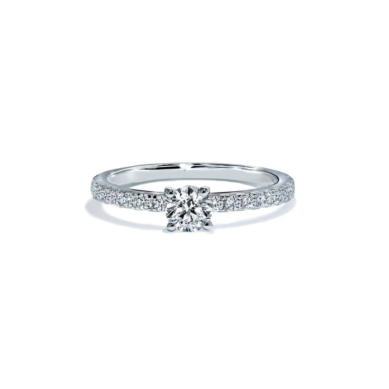 Amalfi Klassisk Rund Diamant Forlovelsesring I Hvidguld - 14k Guld 66