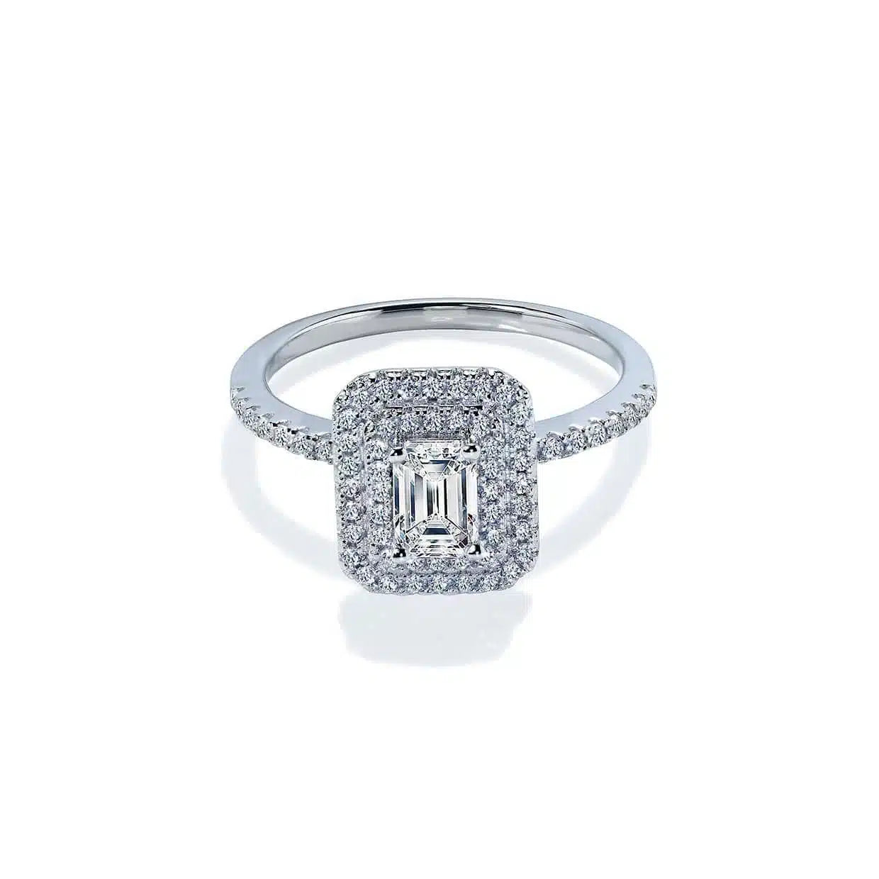 Oxford Emerald Dobbelt Halo Ring - 48