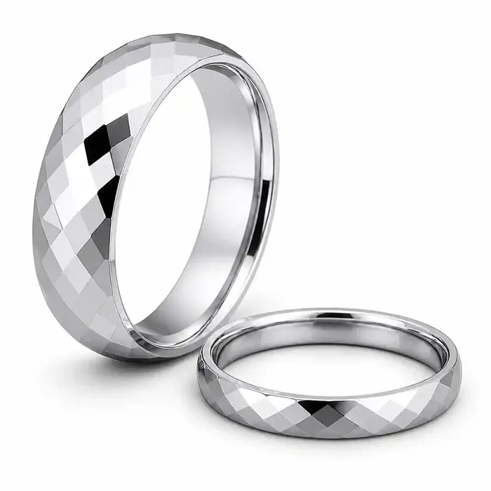 Erato Vielse Forlovelsesring I Blank Tungsten Facet