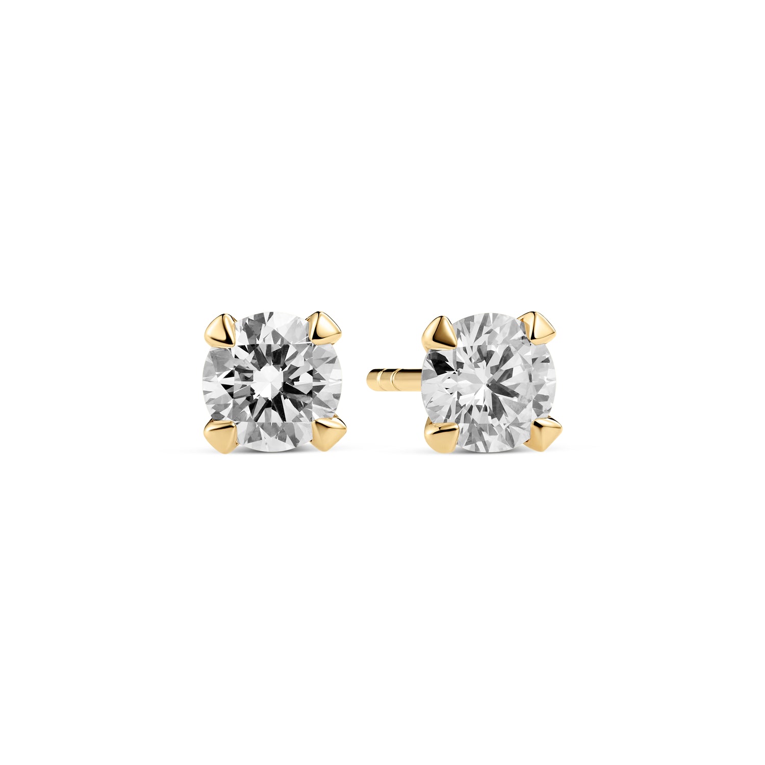 øreringe Venice Solitaire - 14 Kt Guld El Hvidguld 022-30 Ct Tw G-h Vs Lab-grown Diamanter