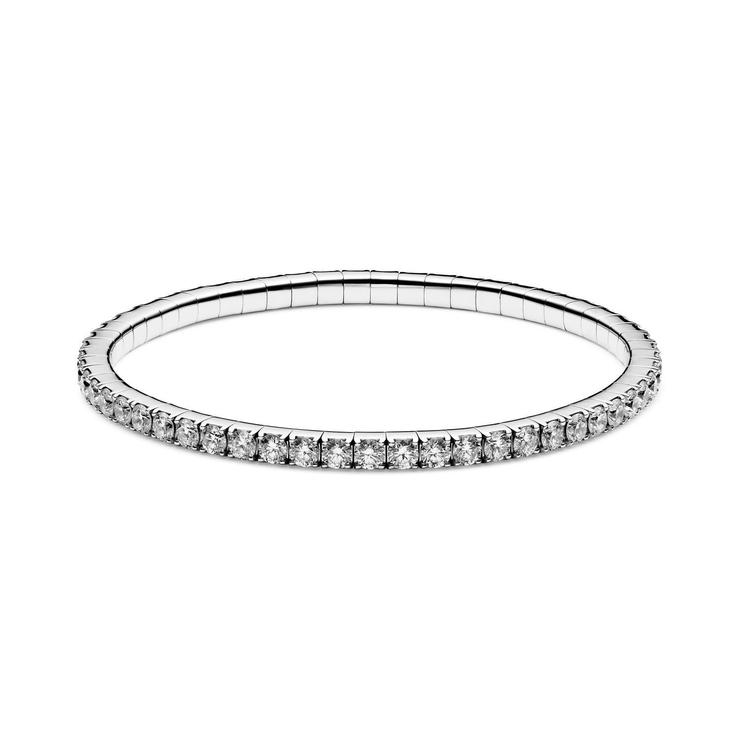 Diamante Flex Tennisarmbånd 03 - 14 Kt Guld El Hvidguld 190-925 Ct Tw G-h Vs Lab-grown Diamanter