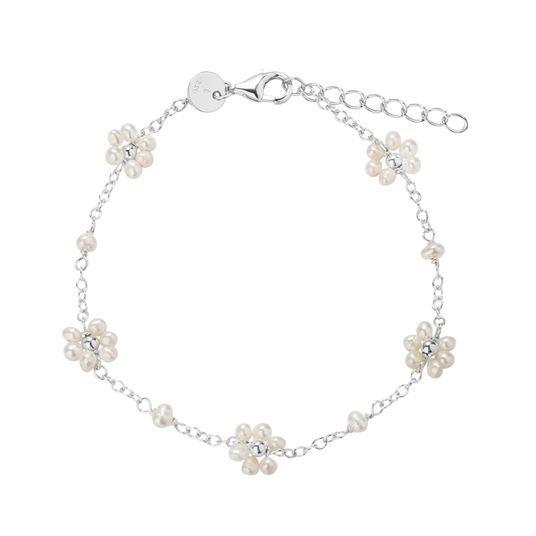 Daisy Pearl Bracelet Silver