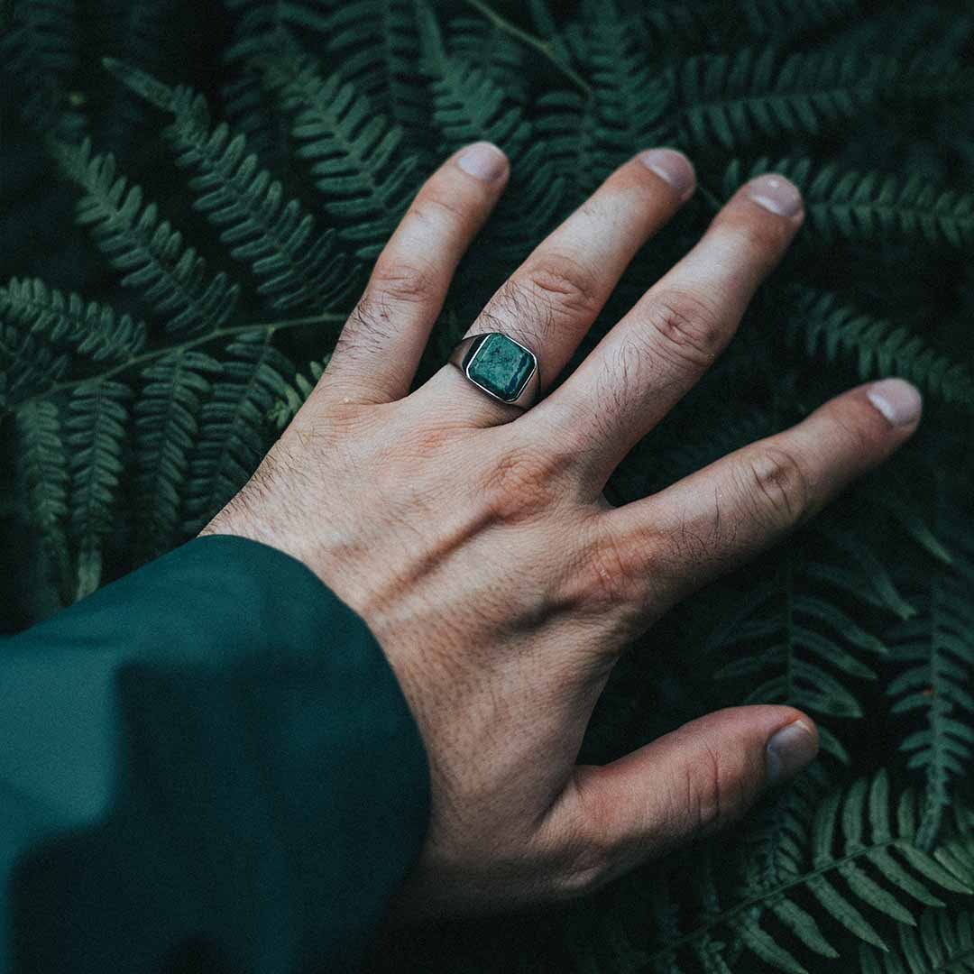 Verde Signet Ring Sølv - Herre - Northern Legacy
