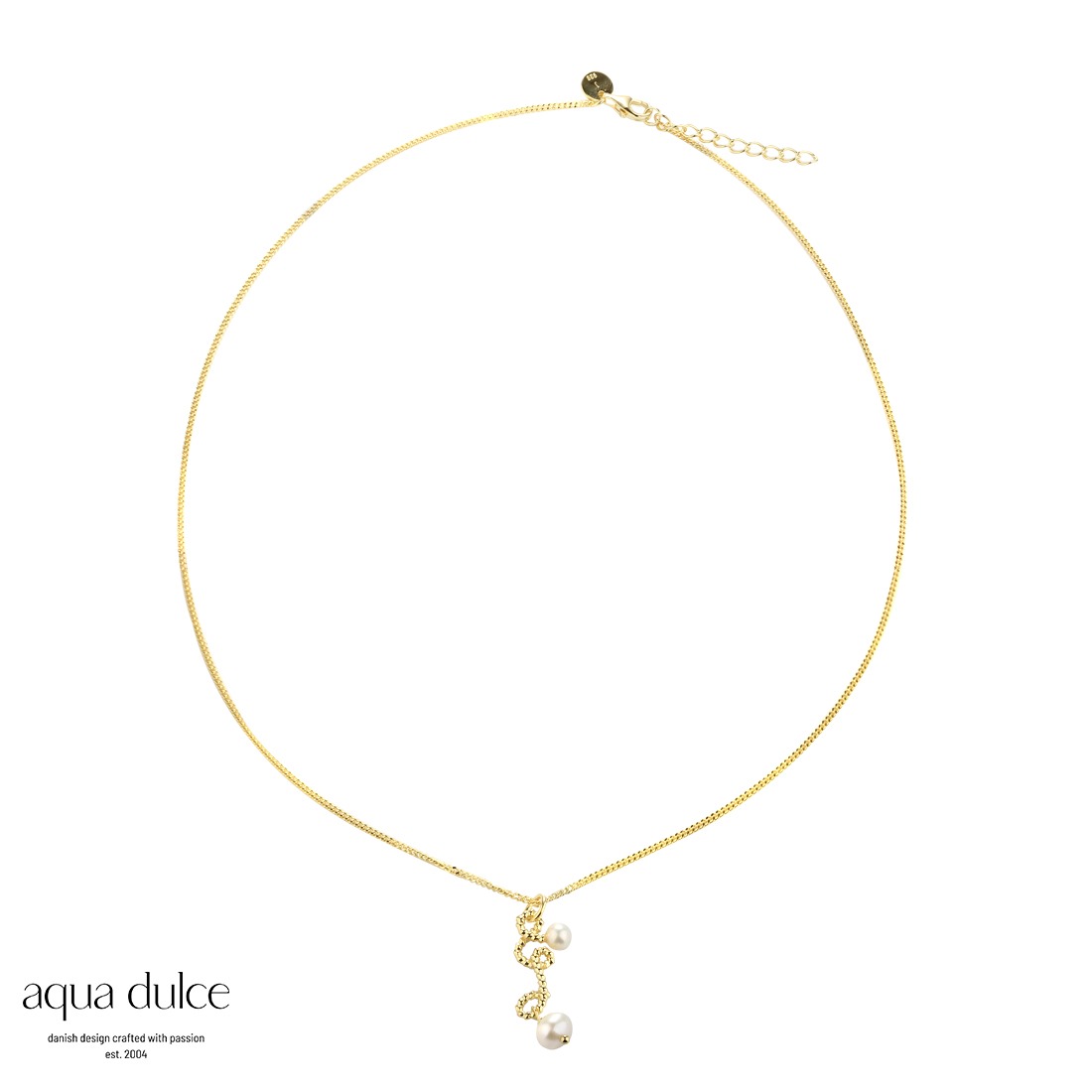 Swirl Love Necklace Golden